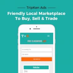 TripKen Ads provides you an online platform where you can post the ads related to community service, personal, real estate and more. We provide our customers a friendly local marketplace to buy sell & trade. 