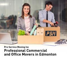 For getting the best office moving service in Edmonton, get in touch with Pro Service Moving Inc. Our commercial and office moves include multiple trucks, excellent set up and disassembly, fireproof file cabinets and more. 