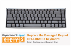For getting the replacement keys for your DELL 0KMP3 keyboard, get in touch with Replacement Laptop Keys. We provide you with a full key replacement kit which includes a key cap, hinge clip and rubber cup.