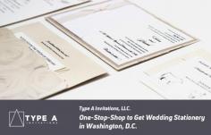 Looking for the distinctive and custom wedding stationery in Washington, DC? Type A Invitations, LLC. is the right option for you. With our quality customer services and unique products, we are considered as "Washington D.C.'s most creative wedding invitations." providers.