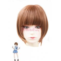 KILL LA KILL MANKANSHOKU MAKO Short Brwon Straight Synthetic Anime Cosplay Wigs