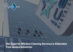 At Aurora Industries, we have been providing exceptional window cleaning services in Edmonton since 2005. Our mission is to be the best contractor by providing our clients with excellent services and a safe working environment at all times. 