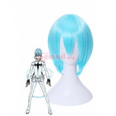 KILL LA KILL Inumuta Houka Short Blue Straight Synthetic Anime Cosplay Wigs