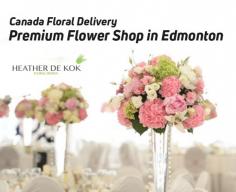 Canada Floral Delivery is Edmonton’s award winning wedding flower shop. Along with beautiful bridal bouquets, we offer unique and stunning table centerpieces. Make your wedding venue outstanding by ordering flowers from us.