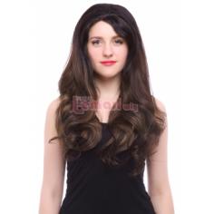 23.62 Inch Women Long Curly Mixed Color Lace Front Wig LC79
