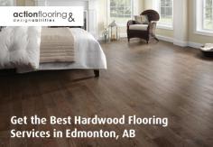 For all your hardwood flooring needs in Edmonton, contact Action Flooring. Our friendly and knowledgeable staff can assist you in selecting the best finish, stain, and species to suit your home or office décor. 