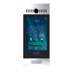 R29F is the industry’s most cutting-edge SIP-enabled IP video door phone featuring Android OS and a large capacitive touch screen. It enables easy monitoring of an entrance area and convenient entry control.