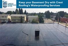 Engage Crest Roofing & Co. for waterproofing services in Edmonton, AB. Our waterproofing systems protect from light foot traffic to heavy vehicle traffic at parkades. Contact us today! 