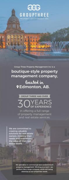 Group Three Property Management Inc is the trusted company in Edmonton. We are specialized in condominium and commercial property management and we try our best so that our clients can get the maximum return on their assets.