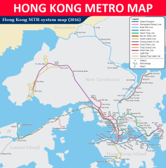 The Hong Kong MTR is made of 11 lines, which serves the most important neighbourhoods of the Hong Kong Special Administrative Region of the People's Republic of China.