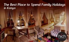 Hich Hotel Konya is one of the best places to spend a family holiday in Konya. We provide an unique experience with a special interior design of furniture and accessories combination with stone, wood and metal furnitures.