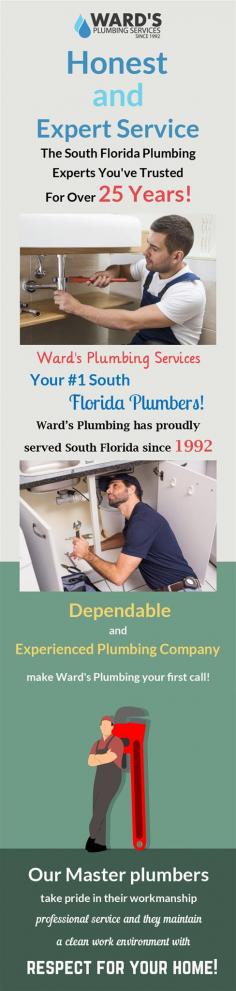 When it comes to the choice of a dependable and experienced plumbing company in South Florida, Ward’s Plumbing Services is the first choice of everyone. We pride ourselves on providing affordable plumbing services. If you also have an issue with your sink, toilet, just make a call at 561-732-8741