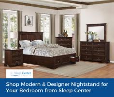 Get in touch with Sleep Center to buy modern & designer nightstand for your bedroom. We stock a wide range of nightstands of different prices that fit into your budget and need. Visit our store today! 