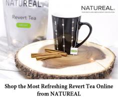 Enjoy the nature’s most refreshing tea leaves with NATUREAL! Our revert tea is made with delicious tea leaves that help in increasing the metabolic rate and promoting healthier skin tone.  