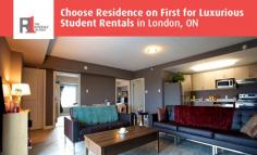 Residence on First offers luxury suites for students looking for clean, professionally maintained apartments near Fanshawe College. Here, students can experience a healthy living environment with proper security so parents need not worry about their child. Book your tour of our place today!