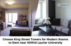 If you are looking for rooms for rent near Wilfrid Laurier University in Waterloo, King Street Towers is one of the best choices. Our off-campus housing is located very close to the University so that students can go to their class by biking or walking and save on transportation. 