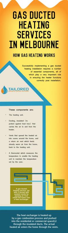 At Tailored Heating & Cooling Solutions, we provide the best gas ducted heating services to keep you warm during the chilly winter months. It is a cost-effective solution that sends the cold air outside and heat inside the room.