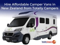 Looking for rental campers to enjoy your vacations in New Zealand? End your search with Totally Campers. We have various vans with different features & specifications as well as lots of storage space.