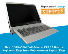 Buy genuine Dell Adamo XPS 13 Bronze keyboard keys online from Replacement Laptop Keys. We deliver complete laptop key replacement kit that contains keycap, hinge clip, and cup. 