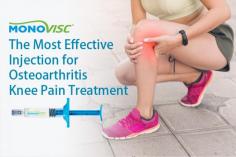 Don’t let osteoarthritis knee pain to keep you away from your life. Get back to what you love with Monovisc, the most effective injection for osteoarthritis knee pain relief. 