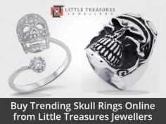 At Little Treasures Jewellers, we carry a broad range of perfectly finished silver and stainless steel skull rings. All our rings are made up of finest quality silver & stainless steel material. 