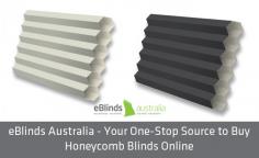 Get a wide range of honeycomb blinds online from eBlinds Australia. We stock honeycomb blinds in a variety of colours, fabrics, and sizes that are perfect for your home. Order now! 