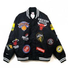 Supreme X Nike NBA Collaboration basketball warm up Bomber jacket