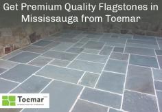 Toemar is specialized in delivering the best quality flagstone tiles in Mississauga. Our flagstones come in different shapes and sizes as well as provide a durable and naturally slip-resistant surface.
