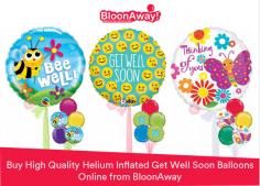 BloonAway offers a wide selection of finest quality Helium Inflated Get Well Soon Balloons online at best prices. Made from superior quality materials that works long last! Available in a range of style and sizes! 