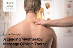 At Eclipse Therapies, we specialise in providing Myotherapy massage in Toorak to help you achieve apain-free active lifestyle. We have a team to treat anything and everything from neck and back pain,knee pain, shoulder issues and more. 