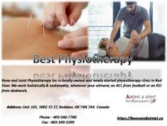 Bone and Joint Physiotherapy Inc is locally owned and newly started physiotherapy clinic in Red Deer. We work holistically & sustainably, whatever your ailment; an ACL from football or an RSI from deskwork, we will make you stronger and teach you how to stay that way.  