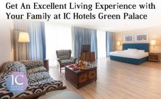 IC Hotels Green Palace is the best place to spend a holiday in Antalya, Kundu with your family and friends. We offer various accommodation options to suit your needs, including standard rooms, junior suites, family rooms and more.