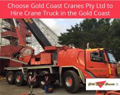 Get in touch with Gold Coast Cranes Pty Ltd if you are looking for a crane truck hire company in the Gold Coast. When choosing us for crane truck hire, you can do so with confidence as we are committed to the highest safety standards.
