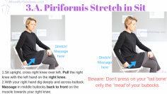 Here is a list of specific extremely effective stretches that you can do anywhere without getting on the floor!