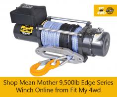 Need to buy the best quality Mean Mother 9,500lb Edge Series Winch at discounted prices? Look no further than Fit My 4wd. We provide the best quality and design in our EDGE series winches with mechanical & electrical component warranty.