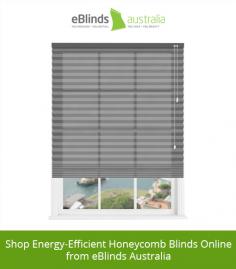 Order the finest quality honeycomb blinds online from eBlinds Australia at market-leading prices. We have a diverse range of products, available in various colors and size to suit your interior perfectly.