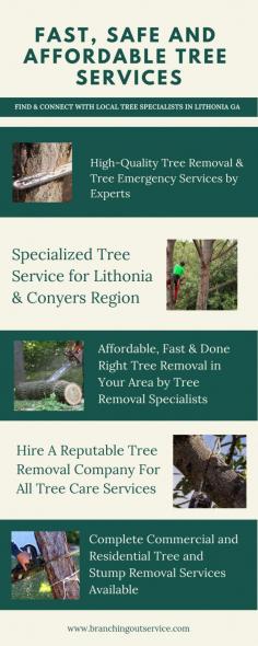 Affordable Tree Removal Specialists Service in Lithonia

Branching Out Tree Service is a full service residential & commercial tree service company based in Atlanta, Georgia and pride ourselves on quality craftsmanship and guarantee your 100% satisfaction.

http://www.branchingoutservice.com/