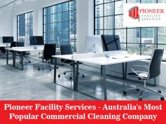 Aaron Dickinson at Pioneer Facility Services owns a commercial cleaning company with Australia-wide reach. He has a team of hundreds of skilled long-serving workers who aim to deliver the very best results whether it’s office cleaning, waste management, grounds maintenance, or hygiene services.