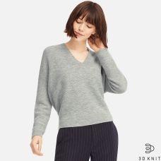 WOMEN 3D Premium Lambswool Cocoon Sweater