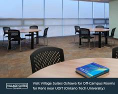 Village Suites Oshawa offers ideal off-campus housing to the students of UOIT (Ontario Tech University), allowing them to rent a room near campus. We are located just minutes away from the campus to reduce your risk of being late to class and to give you more time to study.