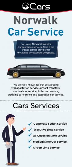 Cars.limo is a trusted limousine transportation service provider in Norwalk, CT. We have served thousands of customers and guests with our Medical, airport, corporate, and all occasion limo services.