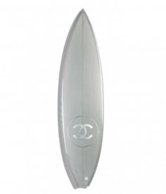 Surfboard, aluminium, glass & polyurethane, silver - CHANEL
