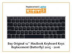 Replace the faulty or sticky keys of Apple MacBook 12” (Butterfly) 2015 – 2016 laptop with genuine keys that available online at Replacement Laptop Keys. Comes with full key replacement kit and free video guide for your ease! Order Now! 