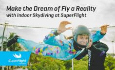 Get in touch with SuperFlight to make your flying dream a reality. Flying in our wind tunnel will provide you a unique experience without an airplane or parachute.