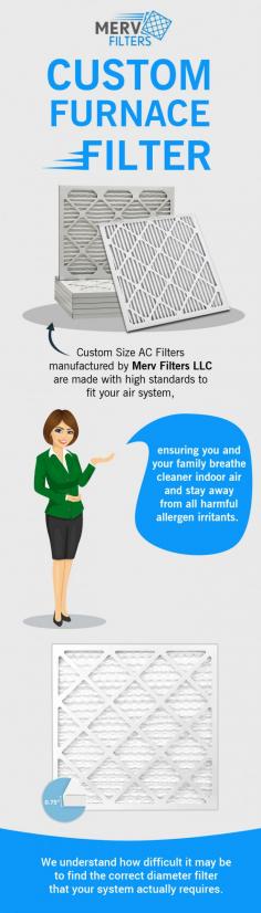Shop for MervFilters LLC to get quality custom-sized air filters according to the length, width, and height of your HVAC. Place your order today according to your size requirements and get it delivered to your doorsteps. 