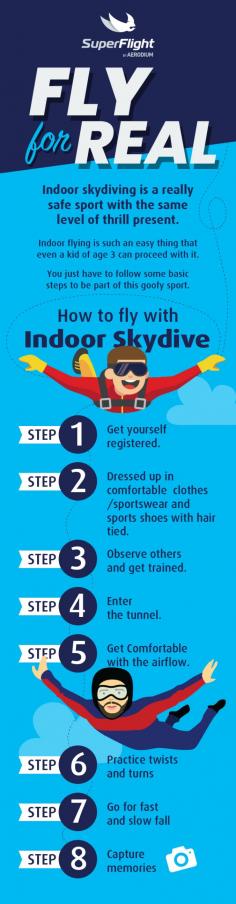 SuperFlight offers ultimate indoor skydiving facility in Miami, Florida. Here anyone can complete the dream of flight in a reality without any previous experience.  Anyone can join at age of 4! 