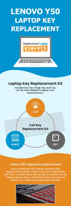 Replacement Laptop Keys is a trusted online store to buy 100% genuine Lenovo Y50 laptop replacement keyboard keys at the lowest prices. Here we offer replacement keys for all topmost brands. Our installation guide video will help you fix your broken or missing keys in a few easy steps.