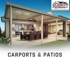 If you are ready to take advantage of your unused space, Schmitt Exteriors will help. We service the Midland and Odessa TX areas. Call us today to learn more about our different Carports & Patios installations that we have available.