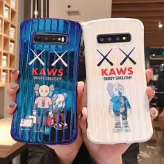 カウズ Galaxy S10/S10+ケース ブルーレイ パロディ風 GALAXY S9/s8plus携帯カバー KAWS ペア用 ギャラクシーs9 note9保護ケース