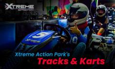 Xtreme Action Park offers the Fastest Indoor Asphalt Race Track featuring European Gas-Powered Race Karts that reach speeds up to 45MPH! 